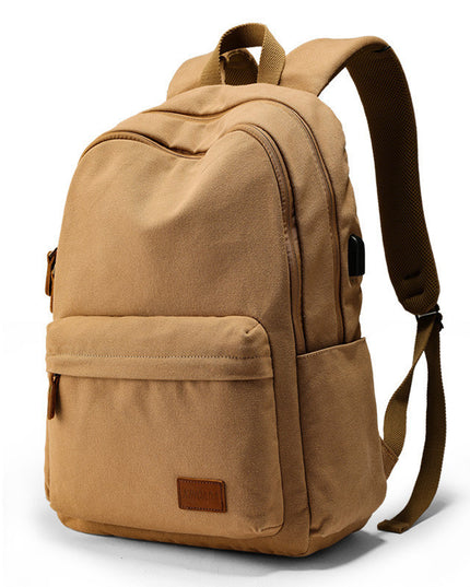 Student School Bag Canvas College Student Travel Computer Backpack