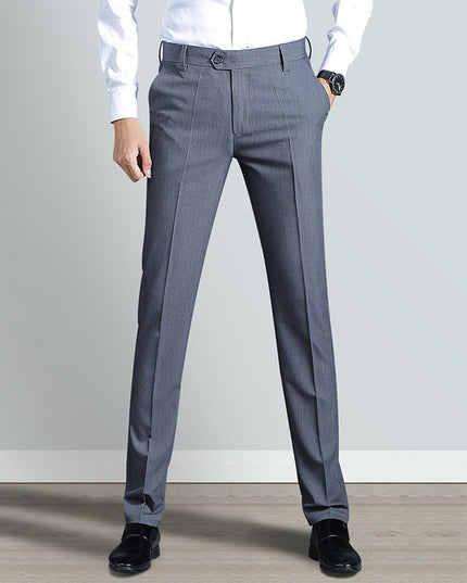Youth Slim Straight Four-Sided Stretch Trousers