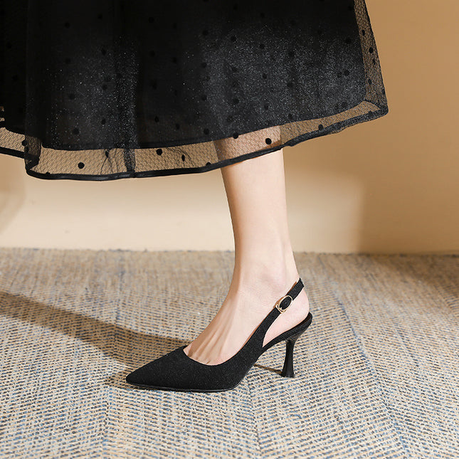 Fashionable Elegant High Heels Women's Stiletto Heel Slingback Sandals