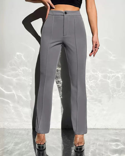 Hip Raise Slimming All-matching Elastic Waistband Small Straight Pants