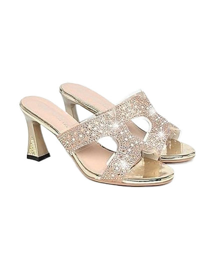 Rhinestone Women's Slippers High Heel