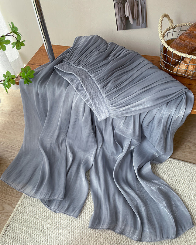 High-end Elegant Ice Silk High Waist Slimming Long Pants
