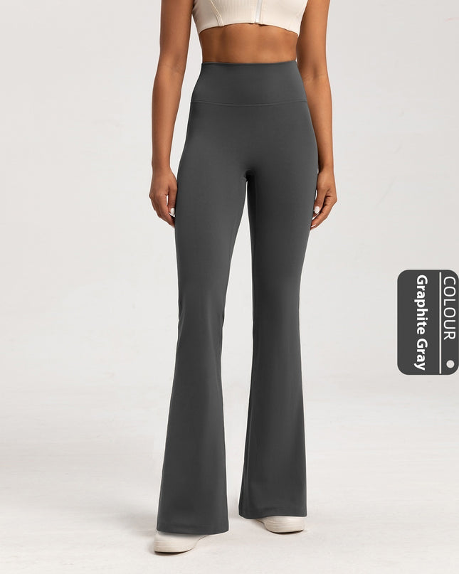 Fleece-lined Bell-bottom High Waist Nude Feel Wide Leg Pants