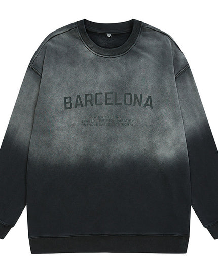 Autumn And Winter New Pure Cotton American Round Neck Sweater Men
