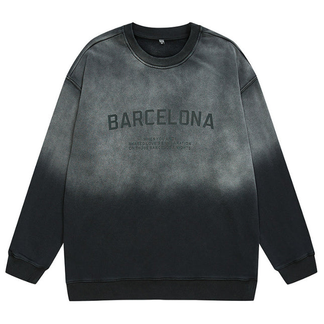 Autumn And Winter New Pure Cotton American Round Neck Sweater Men