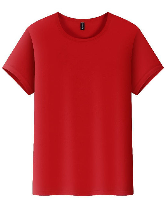 High-end Ice Silk Sports Running Fitness Clothes Loose-fitting Casual Round-neck Short Sleeve