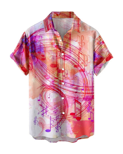 Hawaiian Men's Summer 3D Printed Short-sleeved Shirt