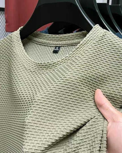 Men's Casual Bamboo Ice Silk Short Sleeved Shirt