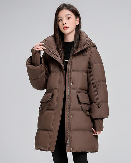 Mid-length Cotton Clothing Slimming Thickened Windproof And Warm