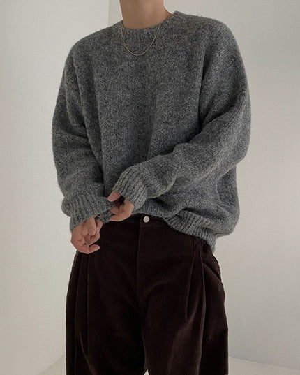 Men’s Trendy Lazy Knitwear Pullover Sweater – Casual Loose Fit Fashion