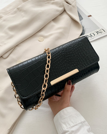 New Trendy Fashion Chain Pattern Small Square Bag