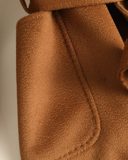 Double-sided Water Ripple Woolen Coat