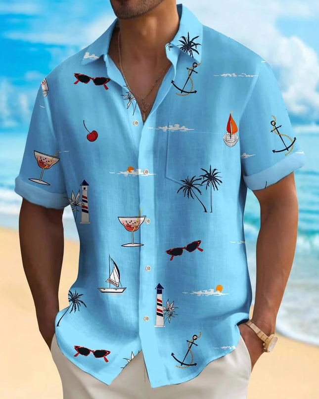 Men's Fashion Hawaiian Digital Printing Shirt