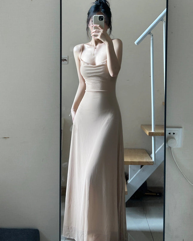 Summer Waist Slimming Elegant Adult Lady Like Woman Socialite French Dress