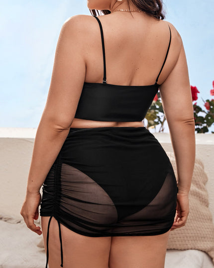 Fashion Fat MM Three-piece Large Size Split Swimsuit Women