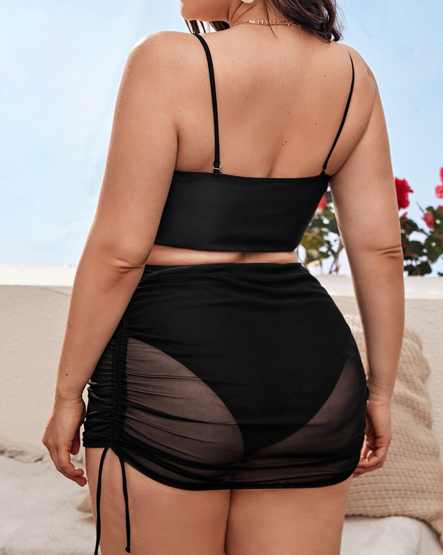 Fashion Fat MM Three-piece Large Size Split Swimsuit Women