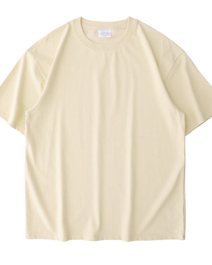 Heavy Cotton T-shirt Plus Size Round Neck Bottoming Shirt Thickened 240g