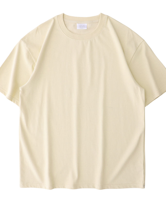 Heavy Cotton T-shirt Plus Size Round Neck Bottoming Shirt Thickened 240g