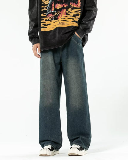 Vintage Blue Washed Men's Loose