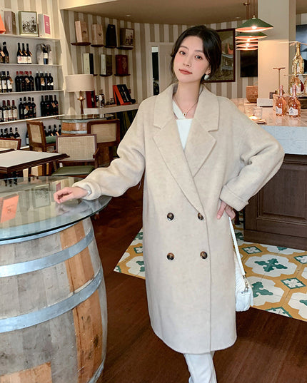 Alpaca Fleecefiber Woolen Overcoat For Women