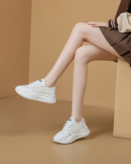 Dad Shoes Women's Fleece-lined Versatile Thick Bottom Small Size Sneaker