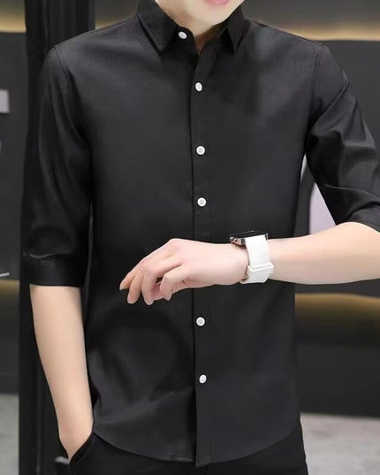 Slim-fit Half-sleeve Shirt For Men