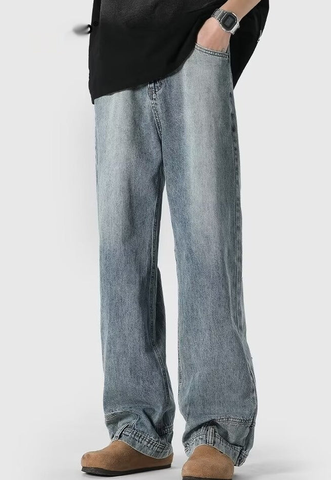 Retro High Street Jeans | Loose Straight-Leg Couple Niche Trousers