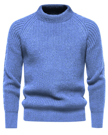 Men's Solid Color Round Neck Sweater