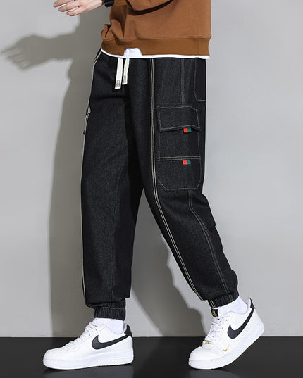 Retro Workwear Jeans for Men – Loose Fit Cotton Denim (M–4XL)