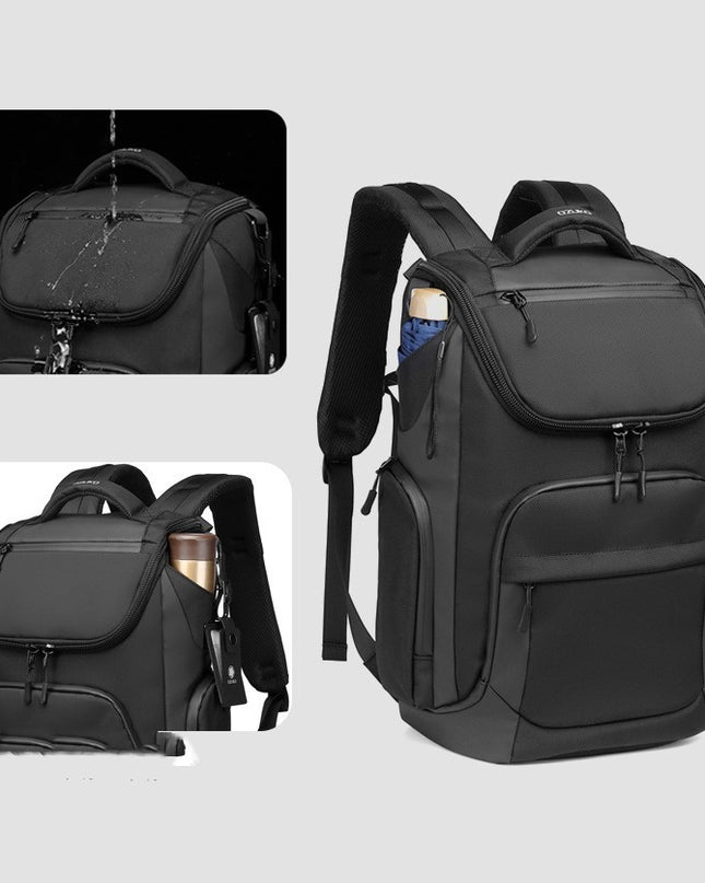 Outdoor Waterproof Computer Bag For Men Business Backpack With Multiple Pocket Design