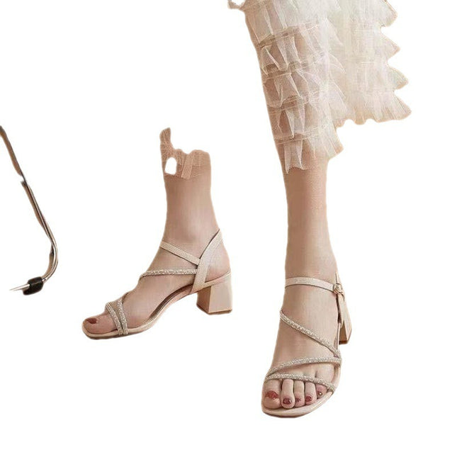 Women's Simple Casual Mid Heel Sandals