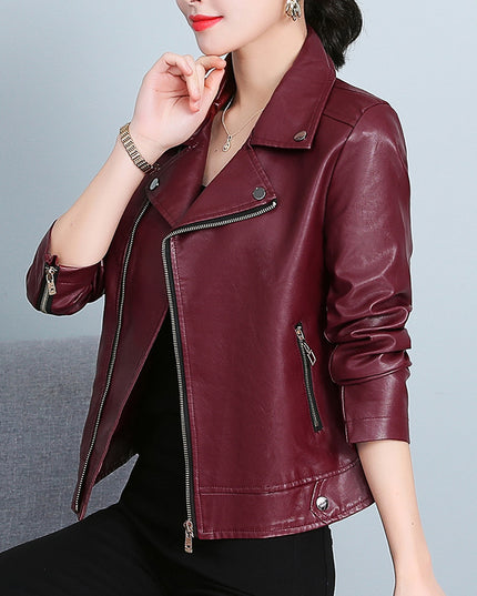 Leather Jacket Versatile Short Coat