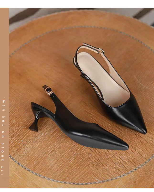 Plus Size Pointed-toe Hollowed Women's One-strap Sandals