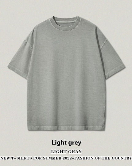 Washed Heavy Cotton Short Sleeve Retro