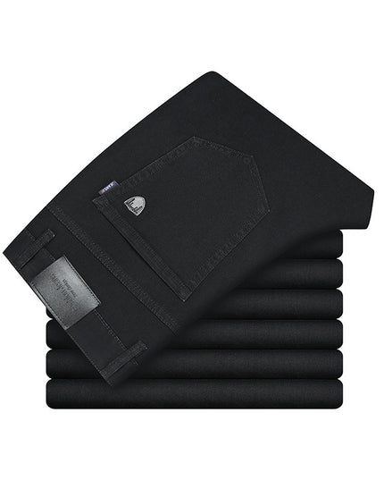 Long Pants Men's Korean Black Casual Plus Size Dad Jeans