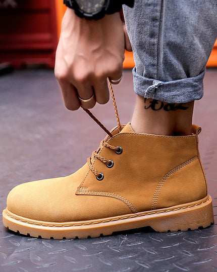 New Fashion Men's Shoes Trendy All-match Short Boots