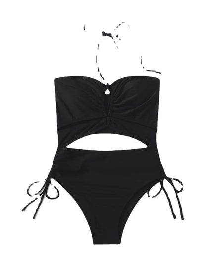 Swimsuit Women's Siamese Triangle Pure Color Bikini Swimsuit