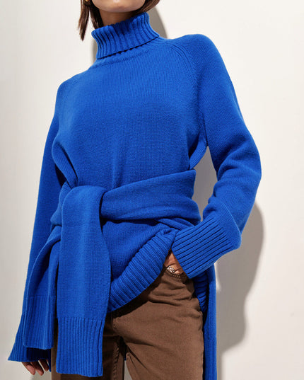 Elegant Commuter's All-matching Solid Color Raglan Sleeve Sweater For Women