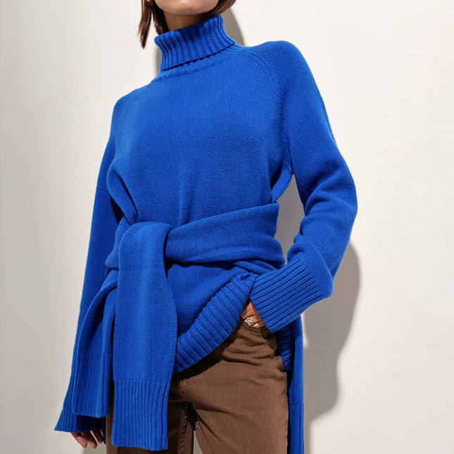 Elegant Commuter's All-matching Solid Color Raglan Sleeve Sweater For Women