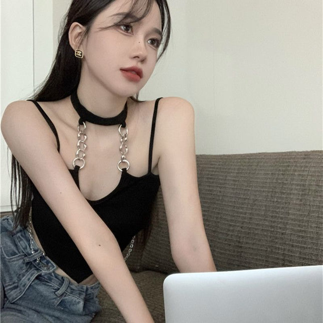 Summer Chain On Neck Hot Girl Sweet Beautiful And Cool Vest