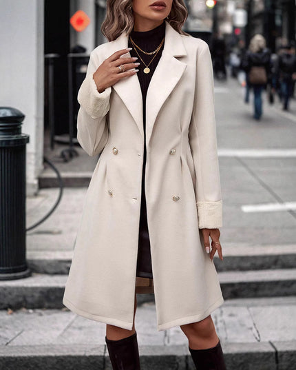 Waist Trimming Coat Women's Over-the-knee High-grade Temperament Mid-length Woolen