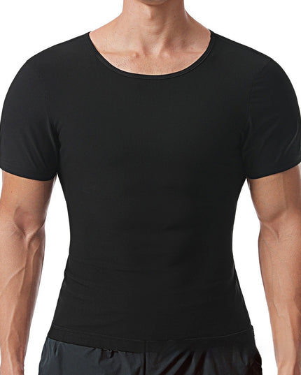 Men's Violently Sweat Sports Short-sleeved Fitness Vest Body Shaper