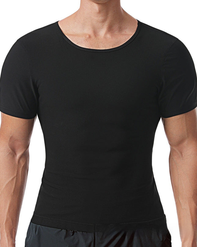 Men's Violently Sweat Sports Short-sleeved Fitness Vest Body Shaper