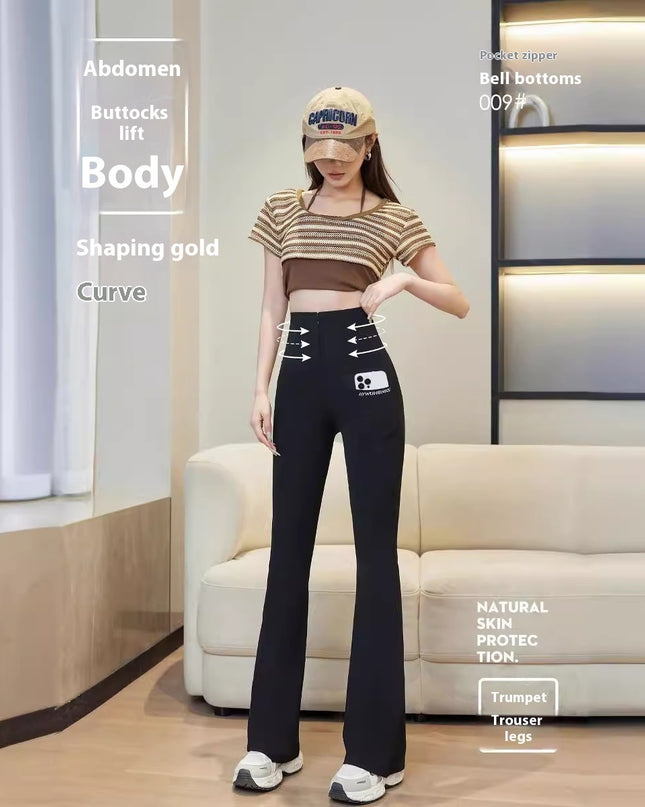High Waist High Elastic Shark Pants Outer Wear Leggings