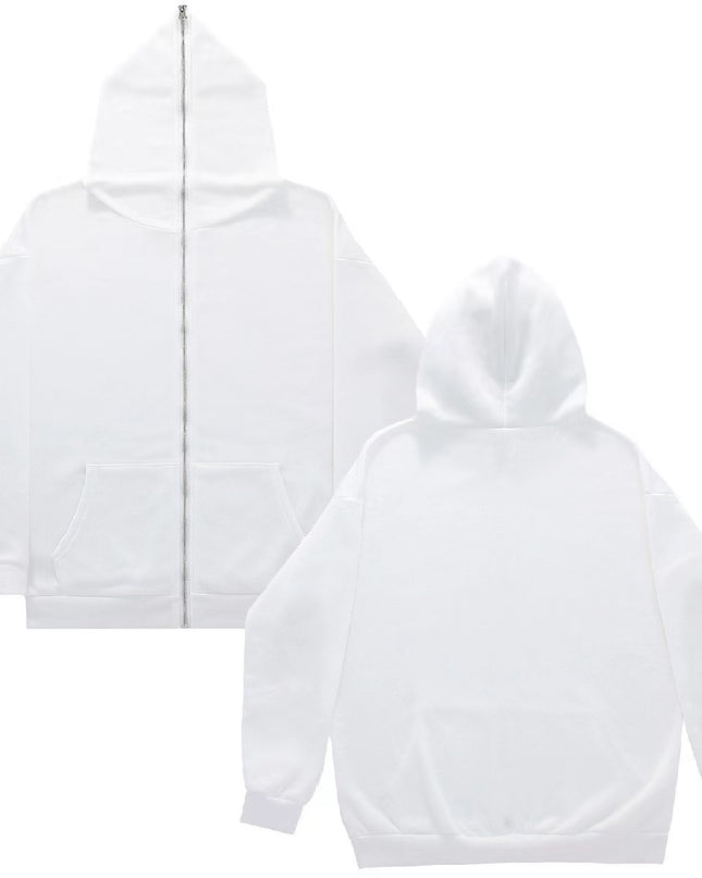 Men's And Women's Sparkling Style Zipper Cardigan Hoodie Plus Size