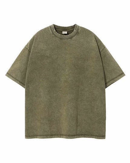 Retro Cotton Batik Distressed Loose Vintage Short-sleeved T-shirt