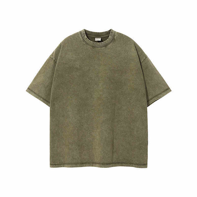 Retro Cotton Batik Distressed Loose Vintage Short-sleeved T-shirt