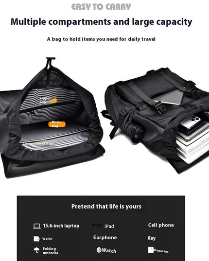 Waterproof Rucksack Backpack Large Capacity High Sense Men