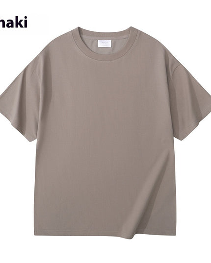 Heavy Men And Women Solid Color Young Couple T-shirt