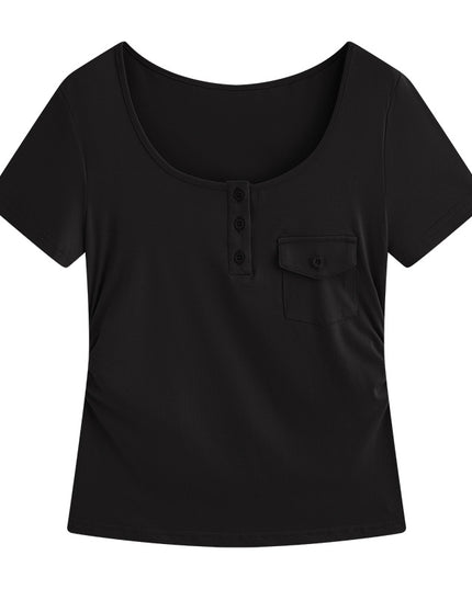 Soft And Slim Short Sleeved Top T-shirt